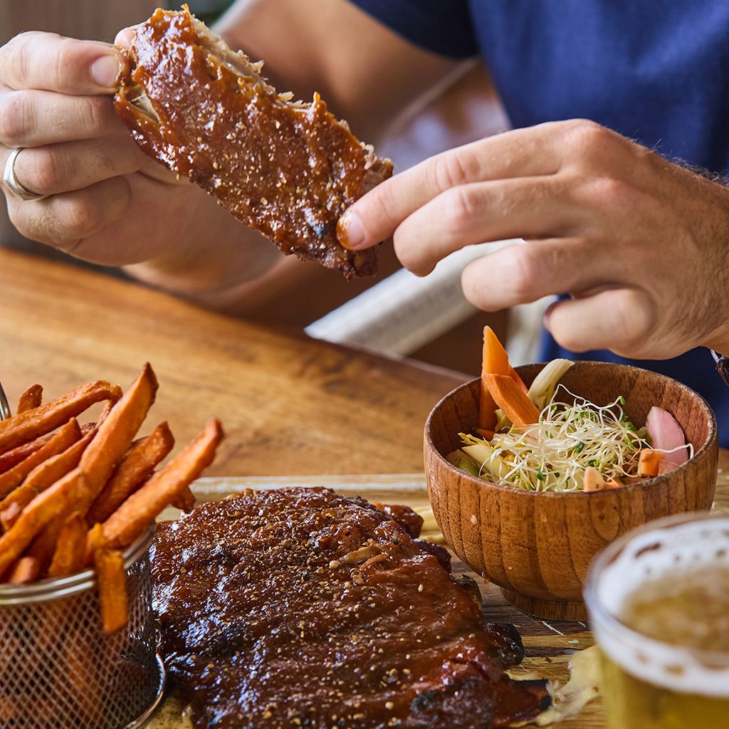 Lunch Food, Rack of Ribs, Cooper Island